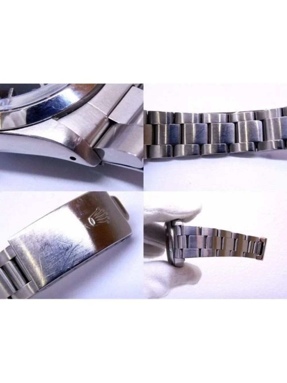 Rolex Oyster Date Precision Manual Wind Watch Stainless Steel Black Dial Vintage